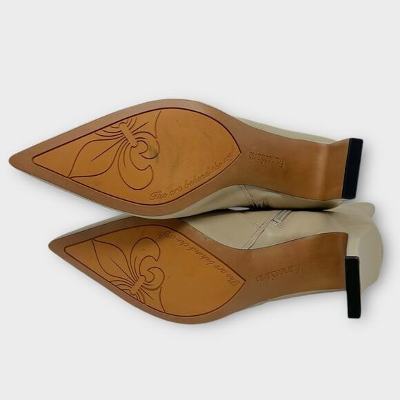 Franco Sarto Avana Faux Leather Heeled Sock Ankle Booties Size 11 - Picture 6 of 13